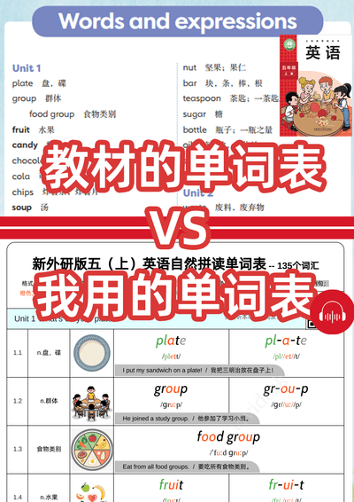 自然拼读卡通单词表